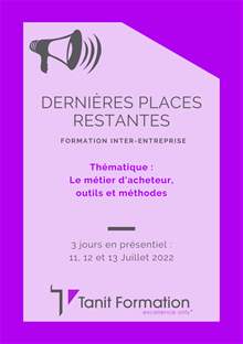 Formation en juillet 2022 : le métier d'acheteur, outils et méthodes